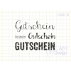 AEH Design Gummistempel 1092E - 4 Gutschein Geschenk &Uuml;berraschung Mini Spruch