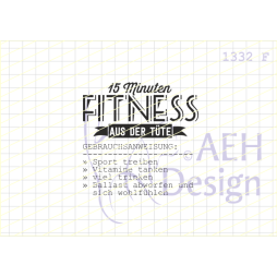 AEH Design Gummistempel 1332F - 15 Minuten Fitness...