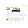 AEH Design Gummistempel 1359F - Antivirus Krankheit Gute Besserung Ausruhen