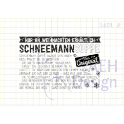 AEH Design Gummistempel 1401F - Schneemannsuppe Original...