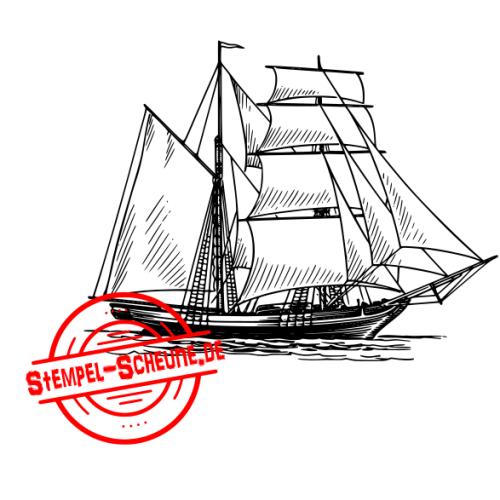 Stempel-Scheune Gummistempel 290 - Segelschiff Segel Wasser Segeln Freiheit