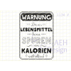 AEH Design Gummistempel 1134F - Spuren von Kalorien Lebensmittel Label Humor