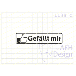 AEH Design Gummistempel 1139C - Gef&auml;llt mir Like...