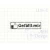AEH Design Gummistempel 1139C - Gef&auml;llt mir Like Daumen hoch Facebook