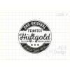 AEH Design Gummistempel 1228F - H&uuml;ftgold Kalorien Badge Label Rund Kreis Original