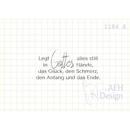 AEH Design Gummistempel 1184E - Gottes H&auml;nde...