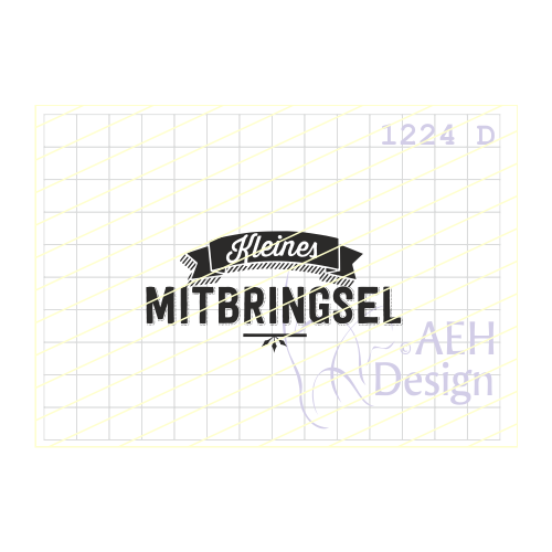 AEH Design Gummistempel 1224D - Kleines Mitbringsel Geschenk &Uuml;berraschung Banner