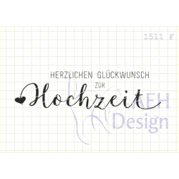 AEH Design Gummistempel 1511F - Herzlichen...