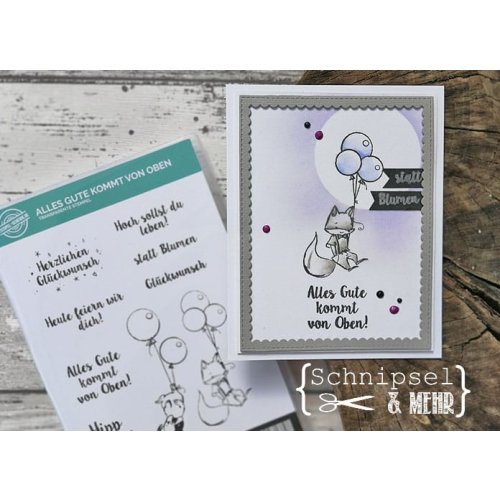 Heyda Poesiestempel 'Alles Gute' – Holzstempel Mit Handgeschriebenem Schriftzug, 0,5 Cm Hoch