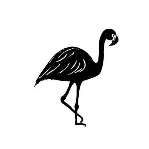 Dini Design Gummistempel 548 - Flamingo Fl&uuml;gel Vogel Tier Pink Rosa Schnabel