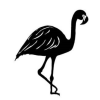 Dini Design Gummistempel 548 - Flamingo Fl&uuml;gel Vogel Tier Pink Rosa Schnabel
