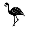 Dini Design Gummistempel 549 - Flamingo Fl&uuml;gel Vogel Tier Pink Rosa Schnabel