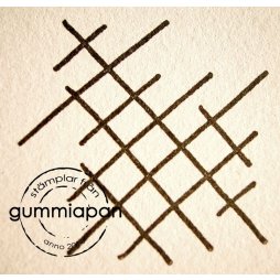 Gummiapan Gummistempel 10080703 - Muster Karo Striche...