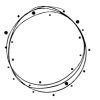 Dini Design Gummistempel 720 - Kreis Rund Punkte Hintergrund Kontur Muster