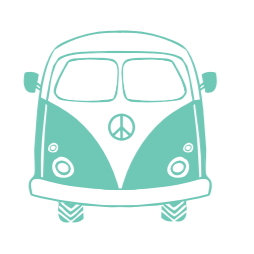 Dini Design Gummistempel 702 - Hippie Bus Peace Blumen...