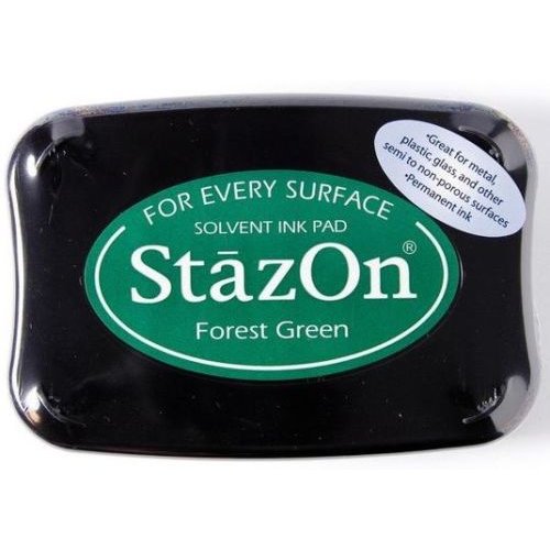 StazOn Stempelkissen Forest Green - Dunkelgr&uuml;n Gr&uuml;n Stempelfarbe Ink Tsukineko