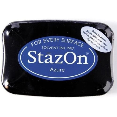 StazOn Stempelkissen Azure - Dunkelblau Blau Stempelfarbe Ink Tsukineko