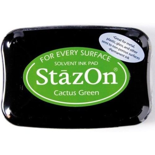 StazOn Stempelkissen Cactus Green - Kaktusgr&uuml;n Gr&uuml;n Stempelfarbe Ink Tsukineko