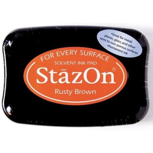 StazOn Stempelkissen Rusty Brown - Braun Orange Stempelfarbe Ink Tsukineko