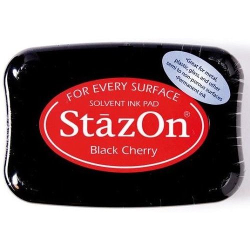 StazOn Stempelkissen Black Cherry - Rot Dunkelrot Rot Stempelfarbe Ink Tsukineko