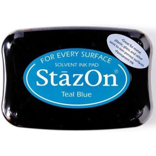 StazOn Stempelkissen Teal Blue - Blau T&uuml;rkis Stempelfarbe Ink Tsukineko