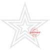Gummiapan Stanzschablone D170737  - 3 Sterne Stern Naht Kontur Rahmen Star