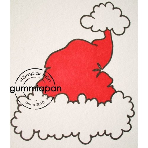 Gummiapan Gummistempel 10100515 - Weihnachtsm&uuml;tze Weihnachten Weihnachtsmann