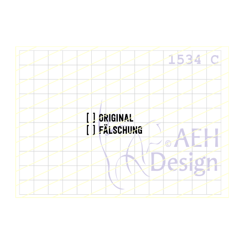 AEH Design Gummistempel 1534C - Original F&auml;lschung Motivstempel Stempel