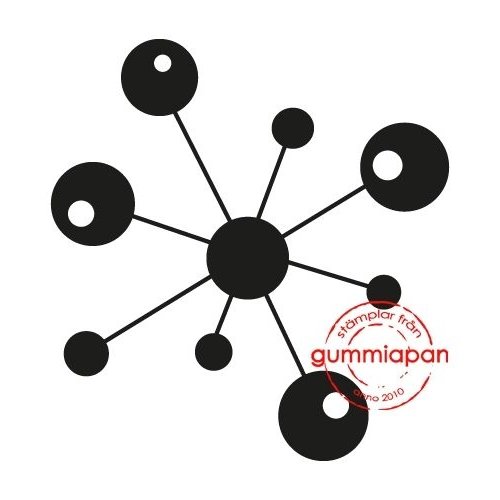 Gummiapan Gummistempel 10120206 - Kugeln Verbindung Atom Abstrakt Kreise Motiv