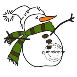 Gummiapan Gummistempel 11090301 - Schneemann Winter...