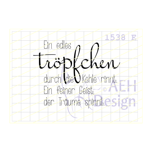 AEH Design Gummistempel 1538E - Eldes Tr&ouml;pchen Wein Getr&auml;nk Tropfen Feier Traum