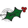 Gummiapan Gummistempel 11090406 - Blatt Strau&szlig; Dornenblatt Weihnachten Winter