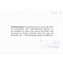 AEH Design Gummistempel 1311E - Weihnachtspost Definition...