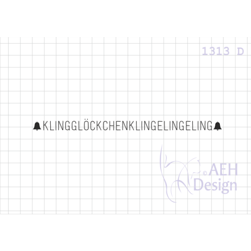 AEH Design Gummistempel 1313D - Kling Gl&ouml;ckchen kingelingeling Glocke Musik