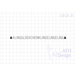 AEH Design Gummistempel 1313D - Kling Gl&ouml;ckchen...