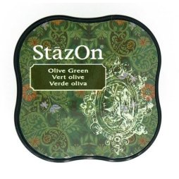 StazOn Midi Olivegr&uuml;n - Stempelkissen Stempelfarbe...