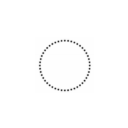 Dini Design Gummistempel 51 - Kreis Punkte Circle Rund Punktekreis Punkt