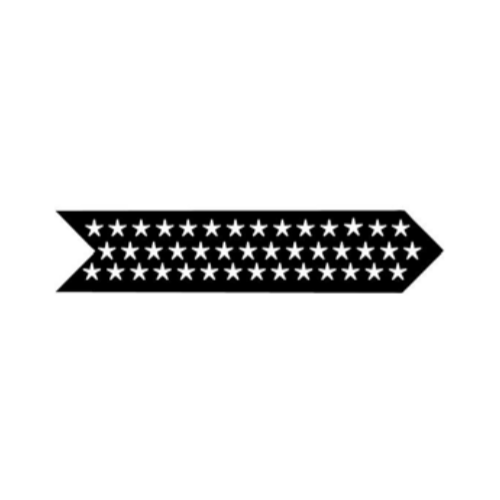 Dini Design Gummistempel 147 - Stern Sterne Pfeil Richtung Hintergrund Banner