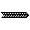 Dini Design Gummistempel 147 - Stern Sterne Pfeil Richtung Hintergrund Banner