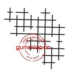 Gummiapan Gummistempel 13110105 - Muster Karo Striche...