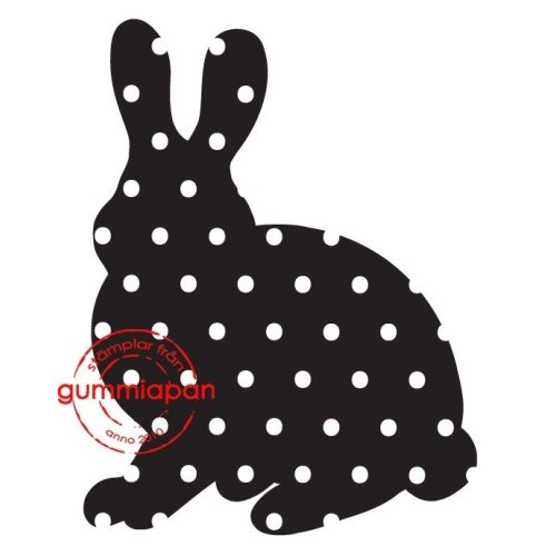 Gummiapan Gummistempel 14030401 - Hase Ostern Osterhase Tier Eier Punkte Motiv