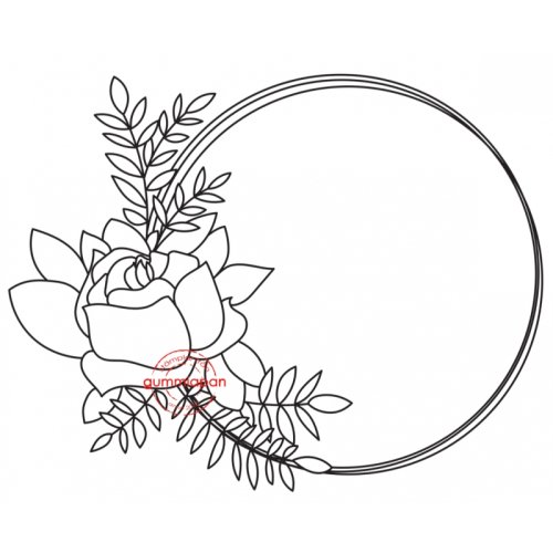 Gummiapan Gummistempel 17030101 - Blumenkreis Blume Kreis Pflanze Rund
