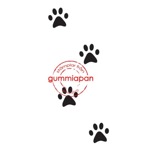 Gummiapan Gummistempel 16020127 - Pfote Hund Tatze Fu&szlig; Fu&szlig;abdruck Hundepfote