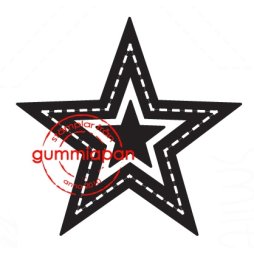 Gummiapan Gummistempel 13100709 - Stern Sterne Kontur...