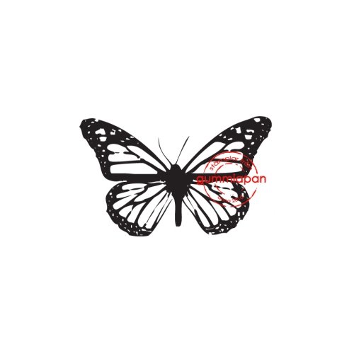 Gummiapan Gummistempel 11050304 - Schmetterling Fl&uuml;gel Fliegen Tier Natur klein