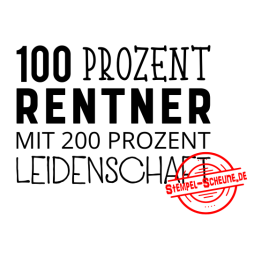 Stempel-Scheune Gummistempel 344 - 100% Rentner mit 200%...