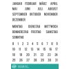 Stempel-Scheune Stempelset SSC020 - Datum Set Termin Notizen Kalender Woche Tag