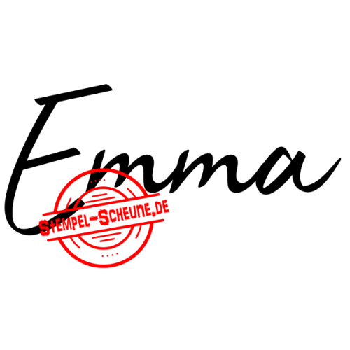 Stempel-Scheune Gummistempel Name 2 - Emma Namensstempel Vorname M&auml;dchen Frau