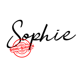 Stempel-Scheune Gummistempel Name 5 - Sophie...