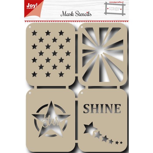 Joy!Crafts Mask Stencil Stars - Stern Sterne Sonne Shine Hintergrund Schablone